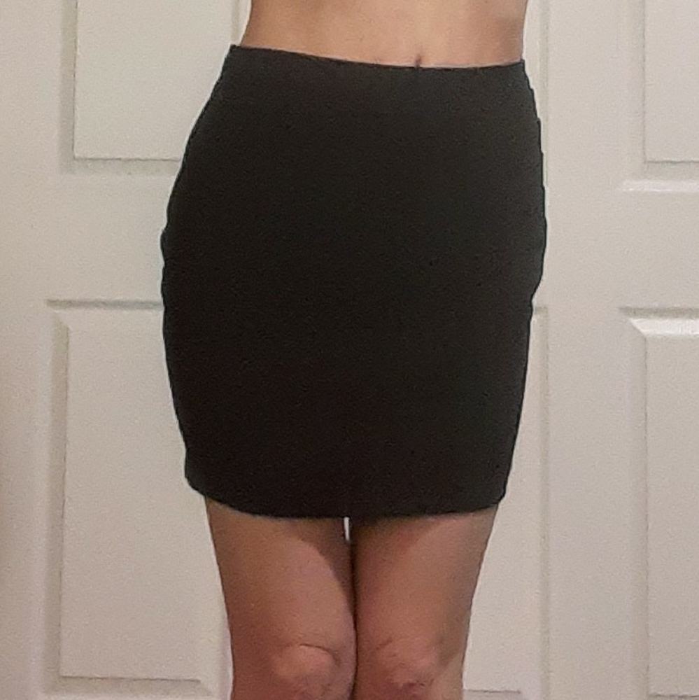 Tailored Black Mini Skirt